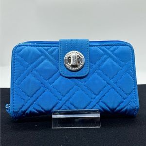 Vera Bradley Blue Turn-Lock Wallet